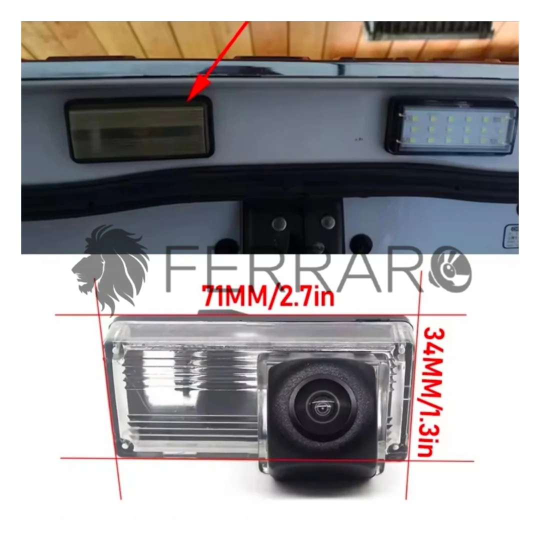 (PRENOTA) Telecamera Posteriore per Toyota Land Cruiser LC200 (2008-2014), AHD 1920x1080, 170° Gradi - Image 2