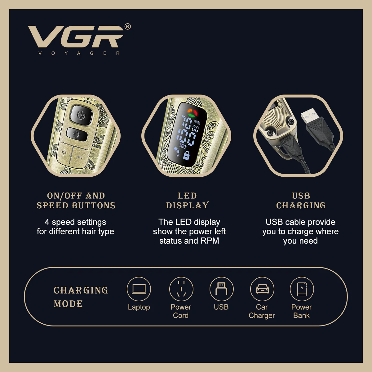 VGR Clipper, Rifiniture, Trimmer, Accessori V-643 - Image 2