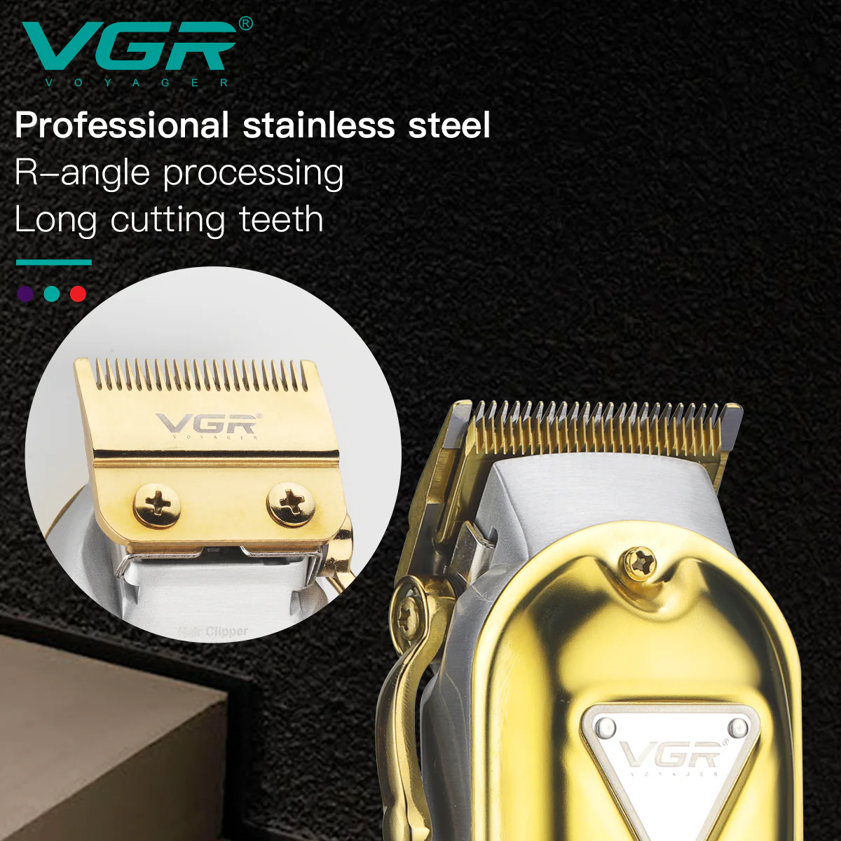 VGR Rasoio Capelli | Professionale | Trimmer | Precisione | Rasoio Barba | V-134 - Image 2