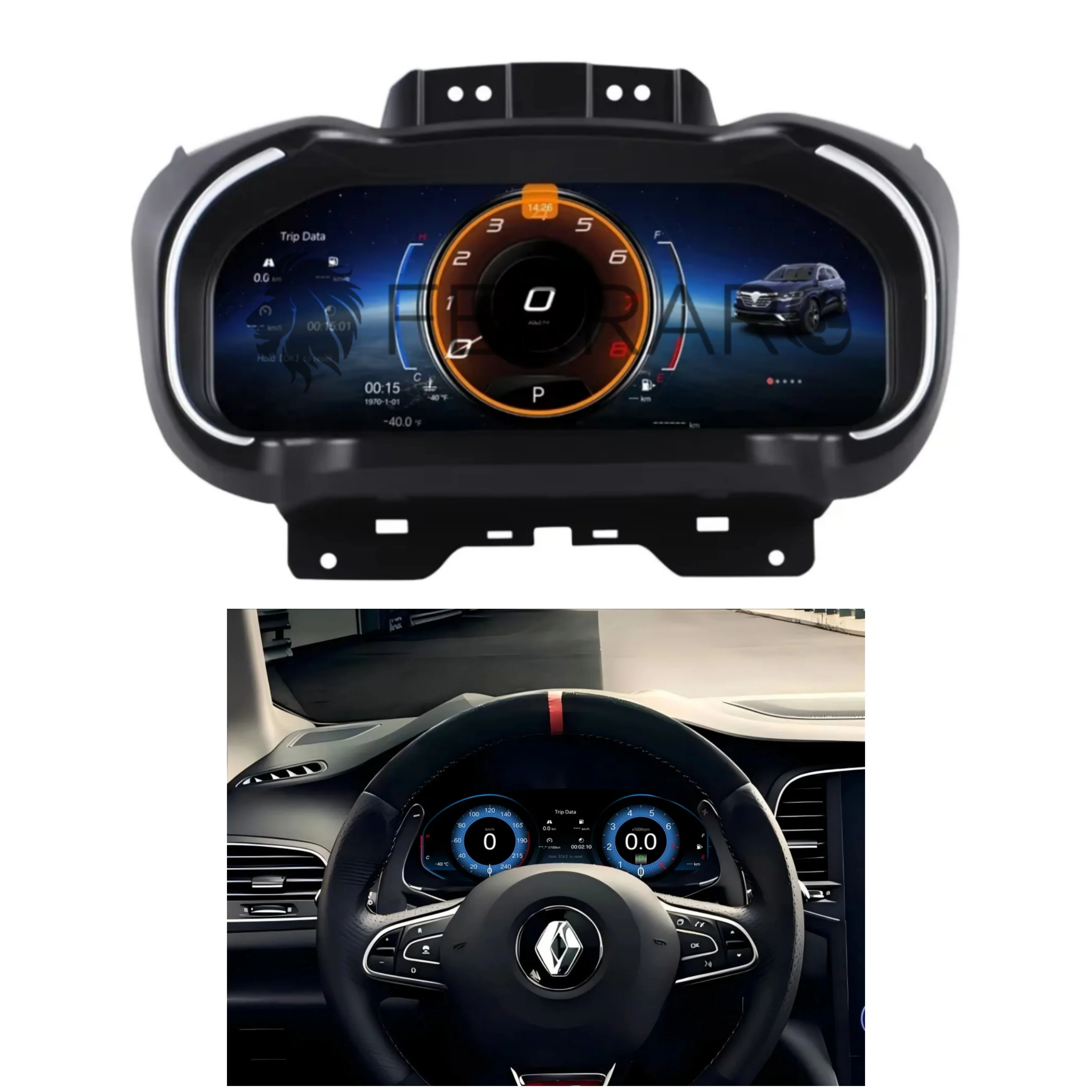 (PRENOTA) Virtual Cockpit 12.3" per Renault Megane, Koleos, HD Ultra, CarPlay e Android Auto - Image 3