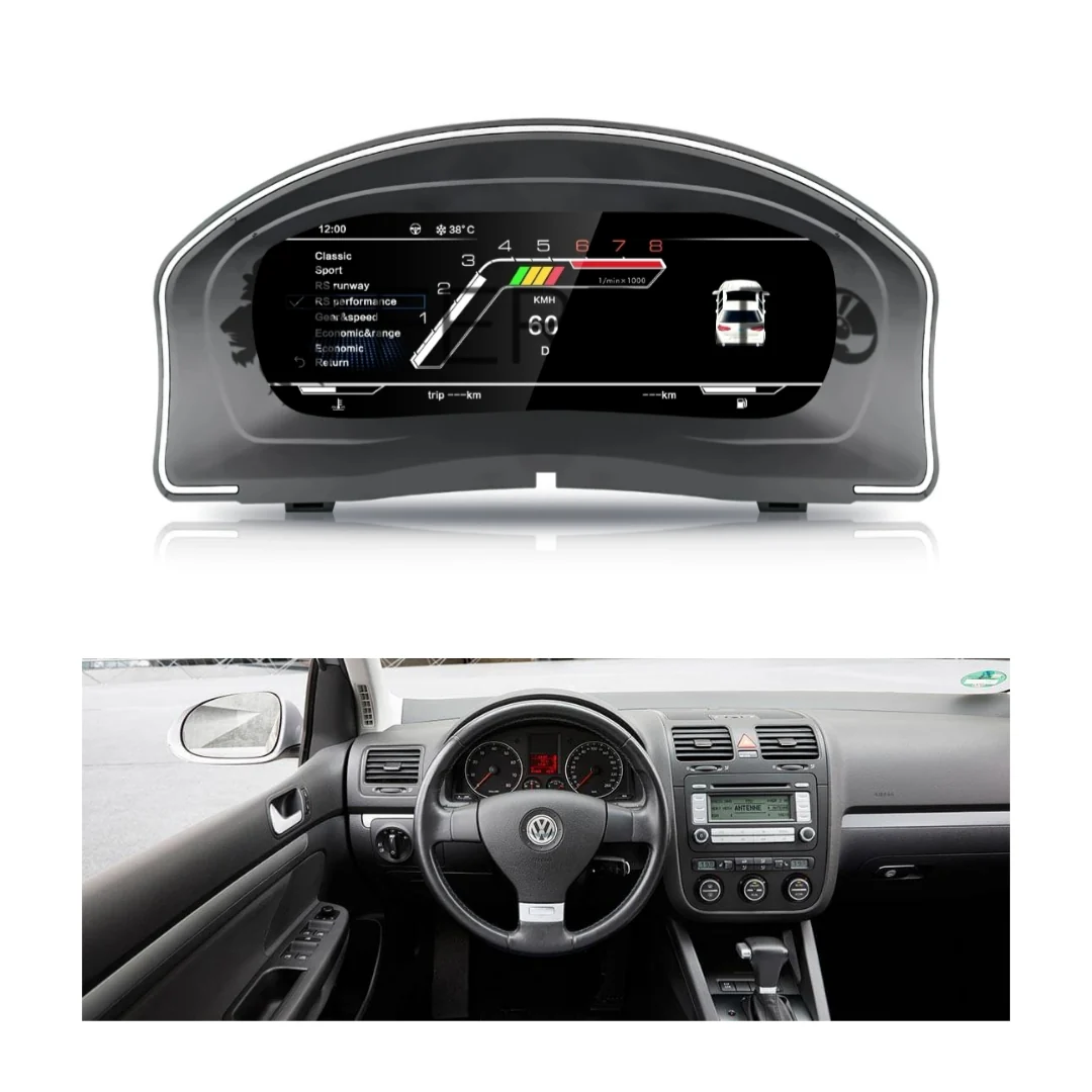 (PRENOTA) Virtual Cockpit 12.3" per Volkswagen Golf 5ª Serie, HD Ultra, CarPlay e Android Auto - Image 2
