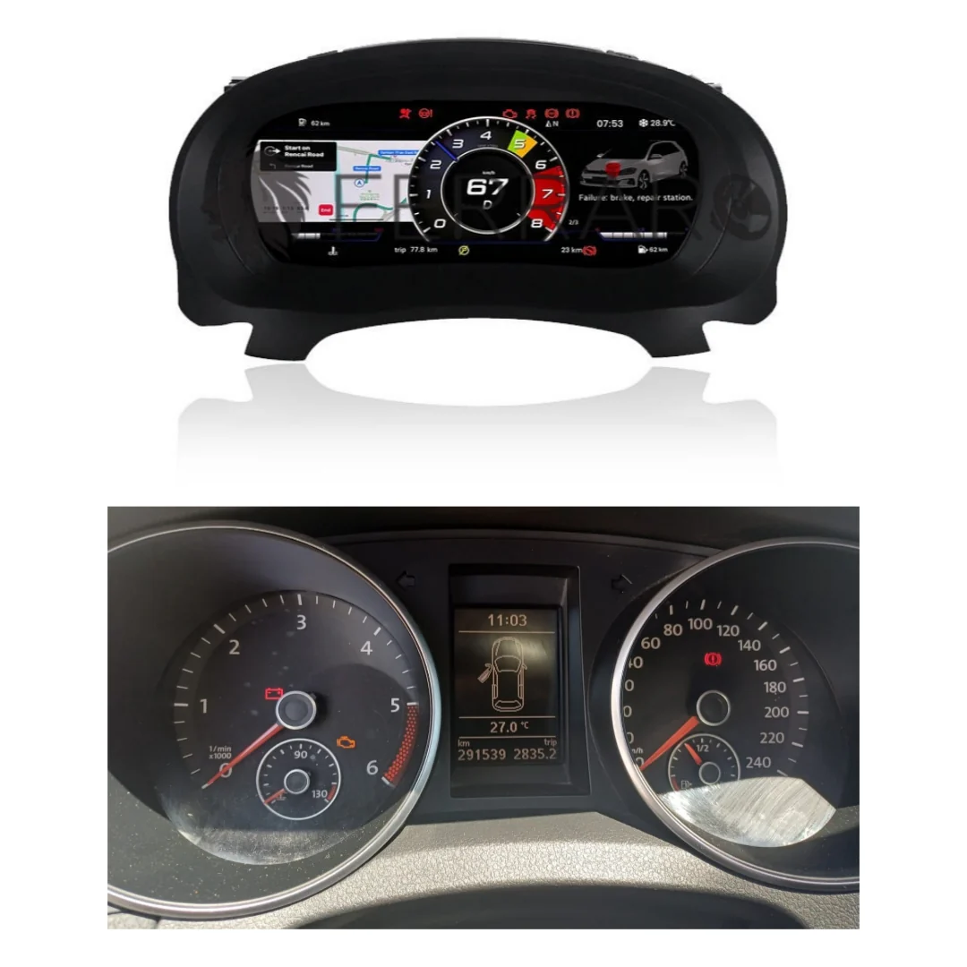Virtual Cockpit 12.3" per Volkswagen Golf 6ª Serie, HD Ultra, CarPlay e Android Auto - Image 2