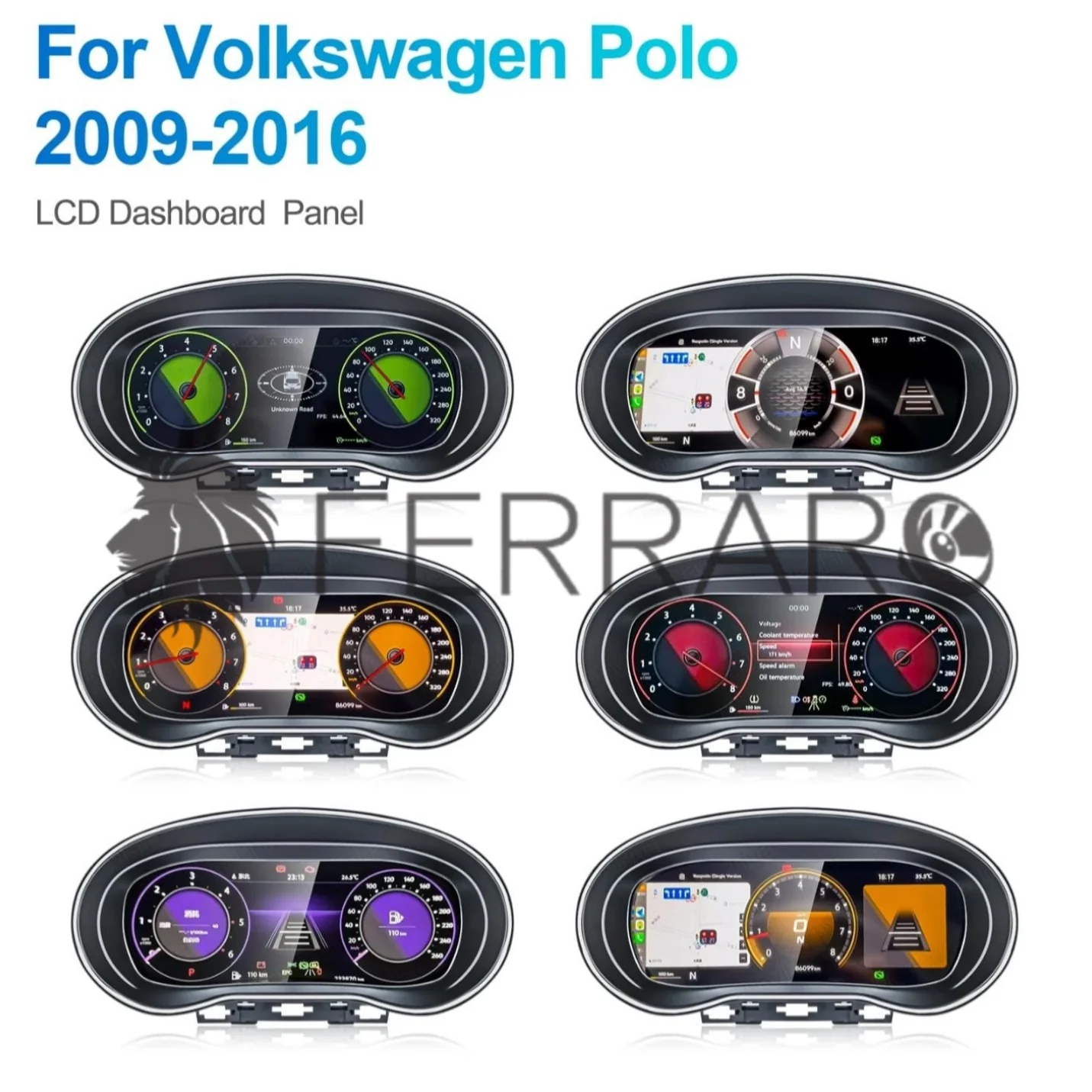 Virtual Cockpit 12.3" Volkswagen Polo (2009-2016) HD Ultra, CarPlay e Android Auto - Image 3