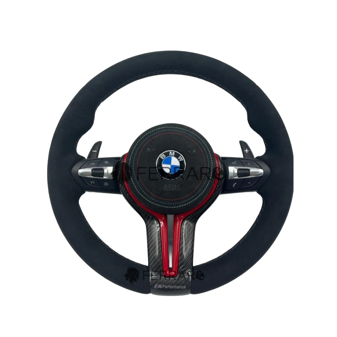 (PRENOTA) Volante per BMW, Nero Flip, Linea Tricolore, Performance