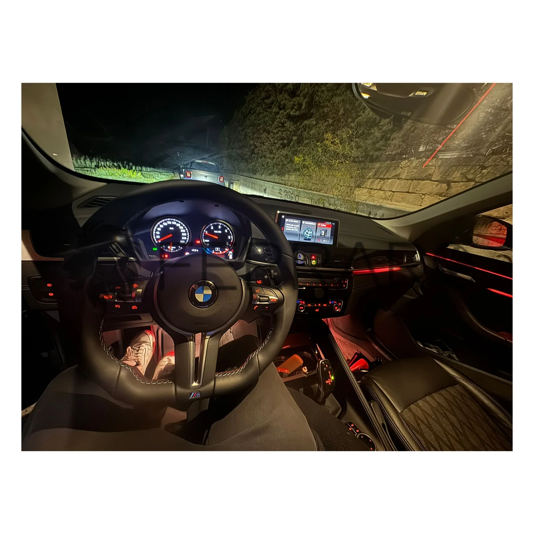 (PRENOTA) Volante per BMW, Pelle Nera, Filo Tricolore, Sport - Image 2