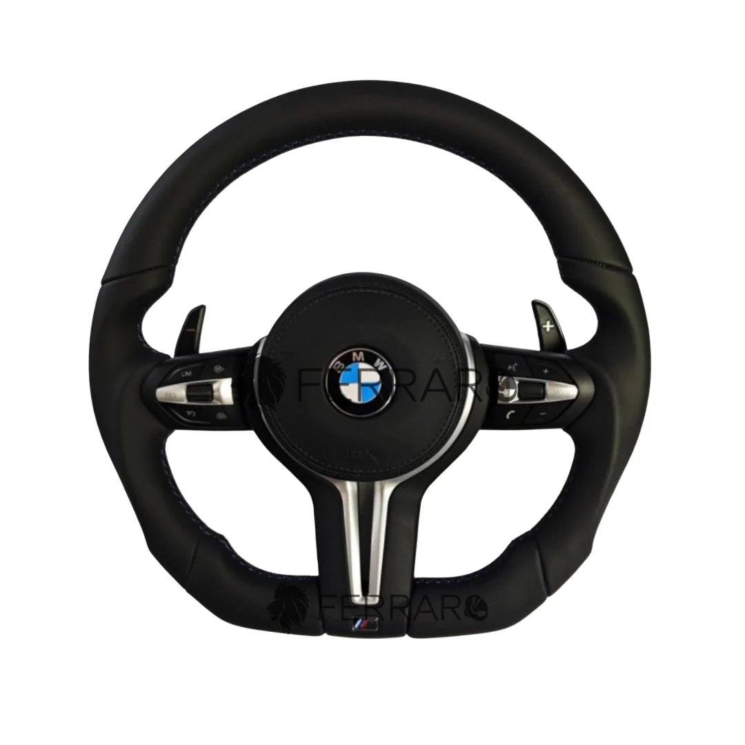 (PRENOTA) Volante per BMW, Pelle Nera, Linea Tricolore