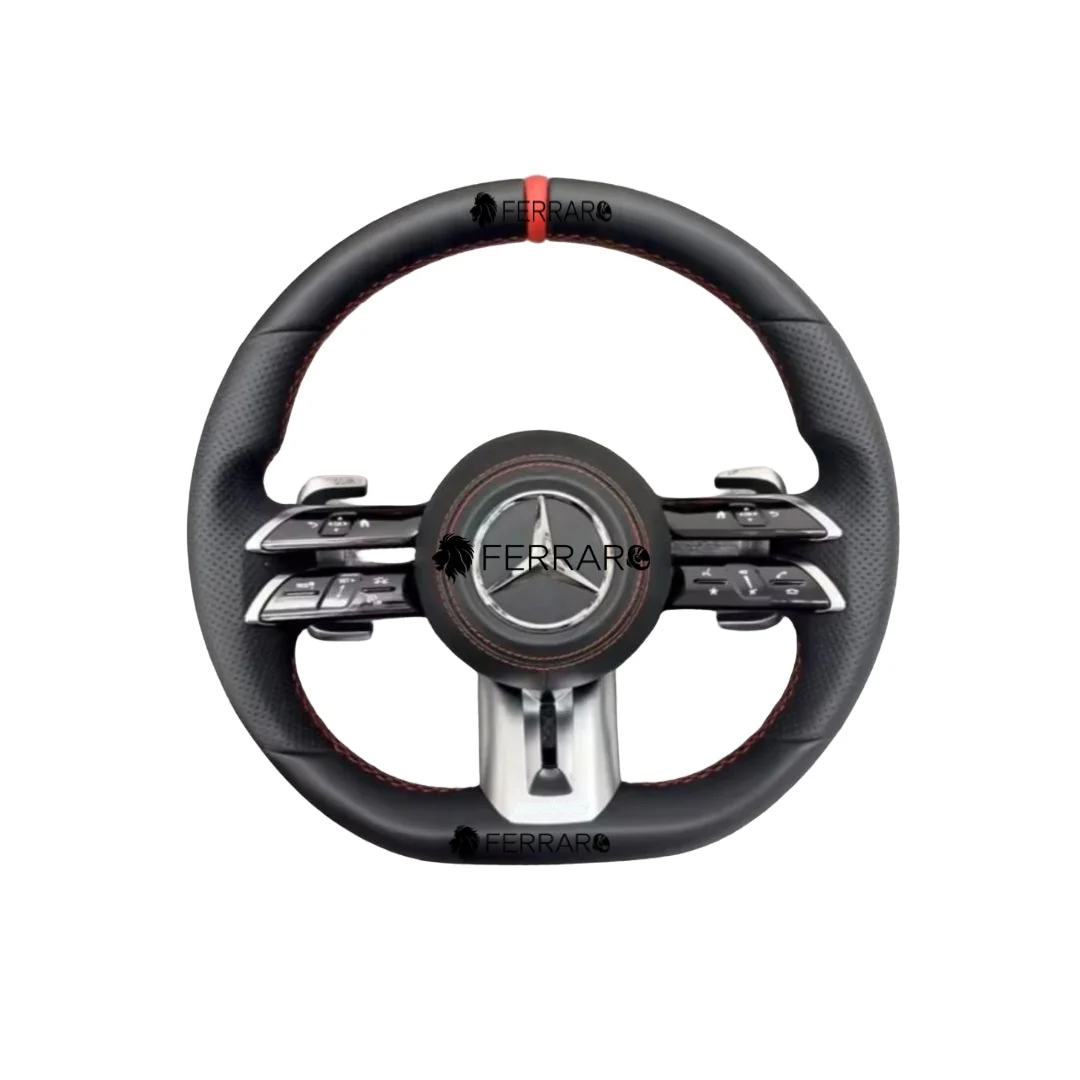 (PRENOTA) Volante per Mercedes, Etichetta Rossa, pelle, AMG