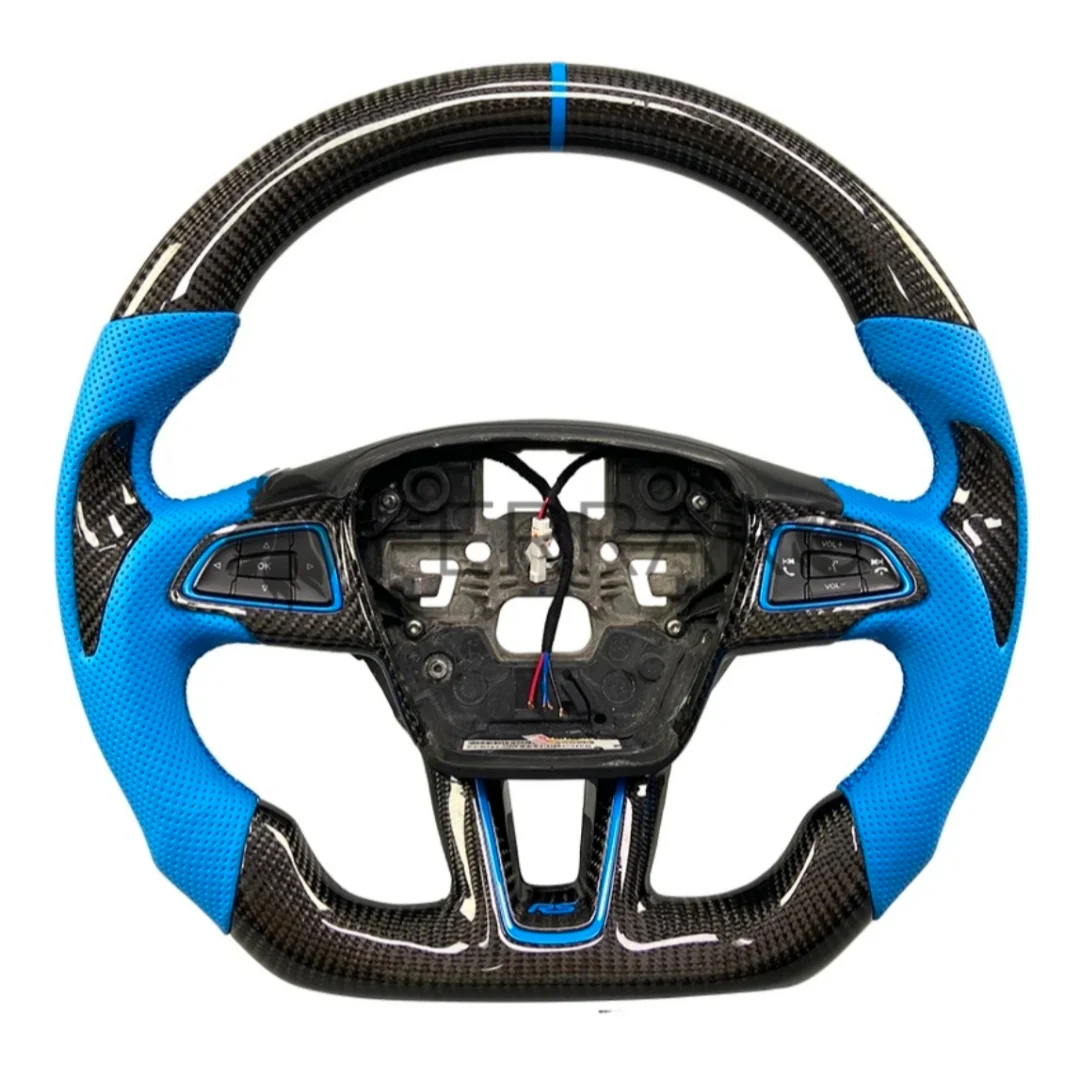 (PRENOTA) Volante Sportivo per Ford Focus MK2, MK3, Carbonio, Customizzato in Pelle