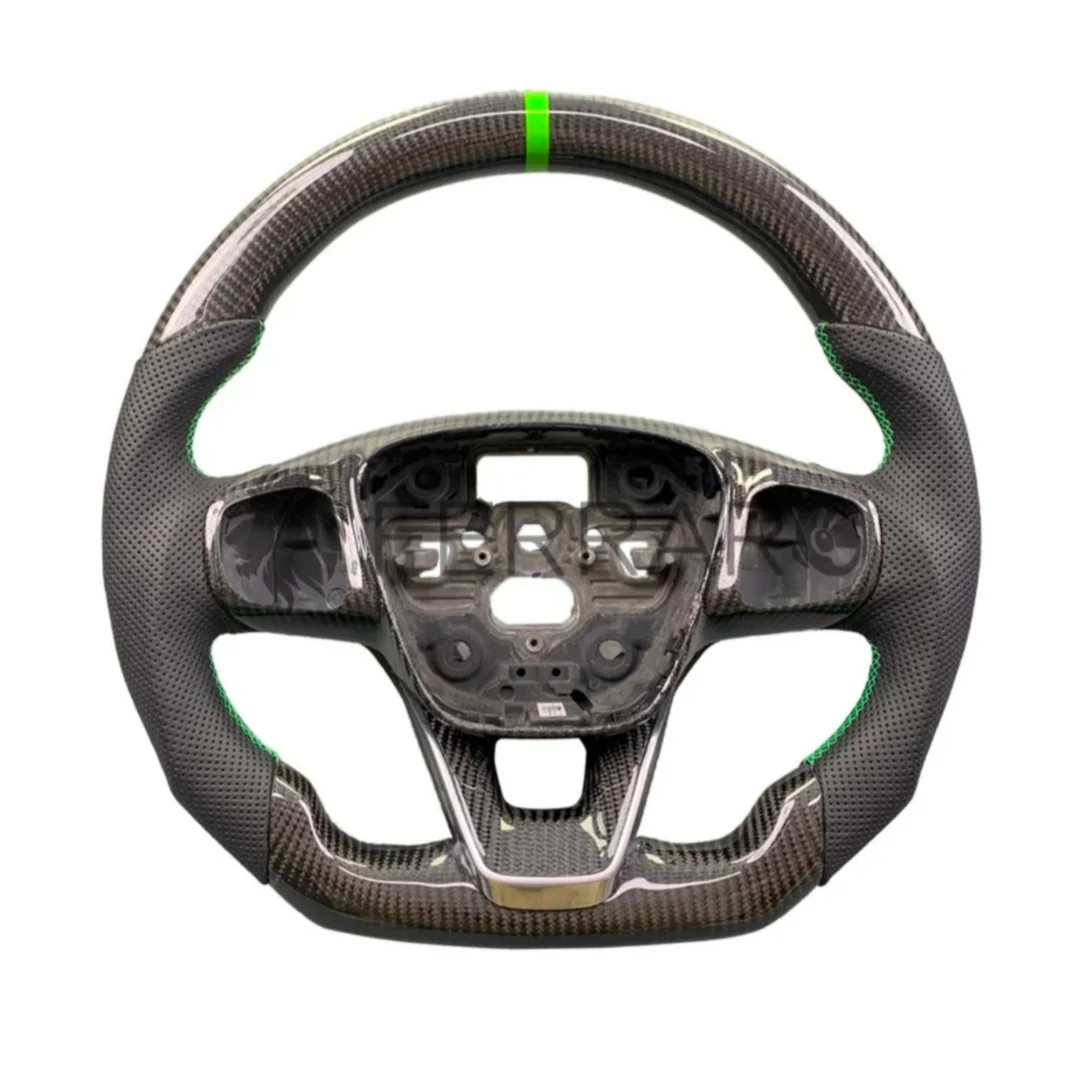 (PRENOTA) Volante Sportivo per Ford Focus ST, MK2, MK3, MK4, Mondeo, Carbonio, Customizzato in Pelle