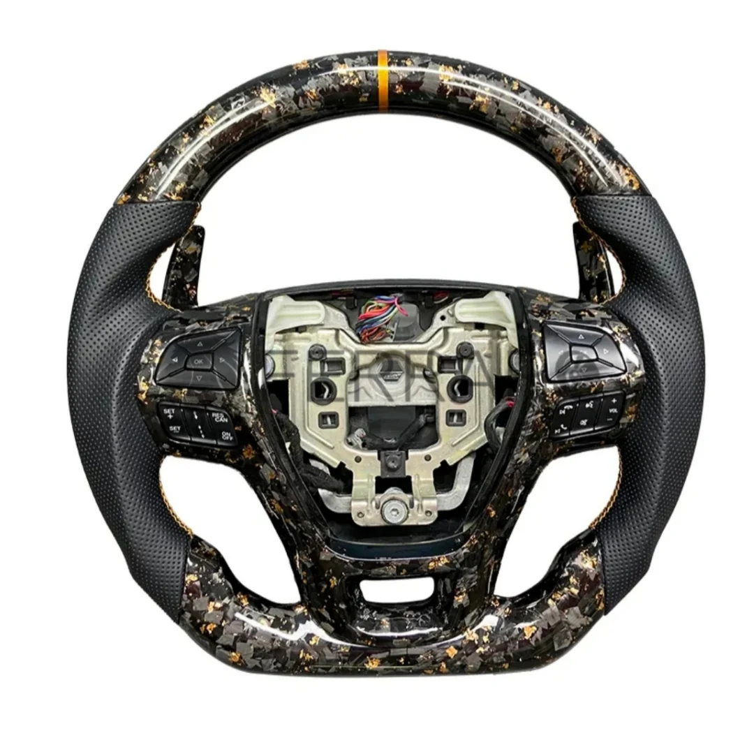 (PRENOTA) Volante Sportivo per Ford Ranger, Raptor, Carbonio, Customizzato in Pelle
